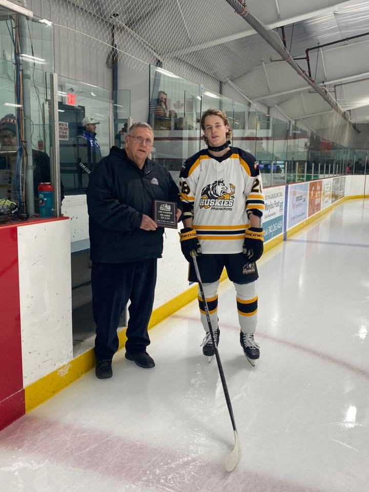 Would like to congratulate #28 Blake Ellis on playing his 100 career PJHL game