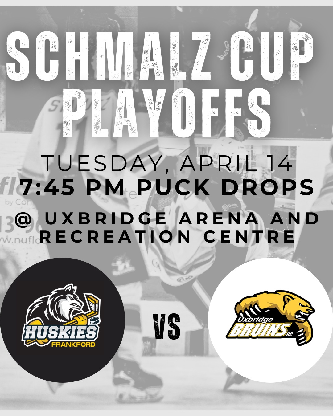 GAME 6 IN UXBRIDGE 🚨 Puck drops at 7:45 PM

🚌 Fan bus details:
• Departs Trenton at 4:45 PM
• Pick-up in Frankford at 5:00 PM
$45 — includes bus ride + game ticket
*Secure your spot with Marylou: marylouRfrost@gmail.com

Let’s pack the stands 🔥
