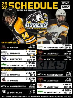 The wait is over!

Our 2026-27 regular season schedule is here!

Mark your calendars and get ready for another season of Huskies hockey

Access the schedule anytime using the link in our bio
