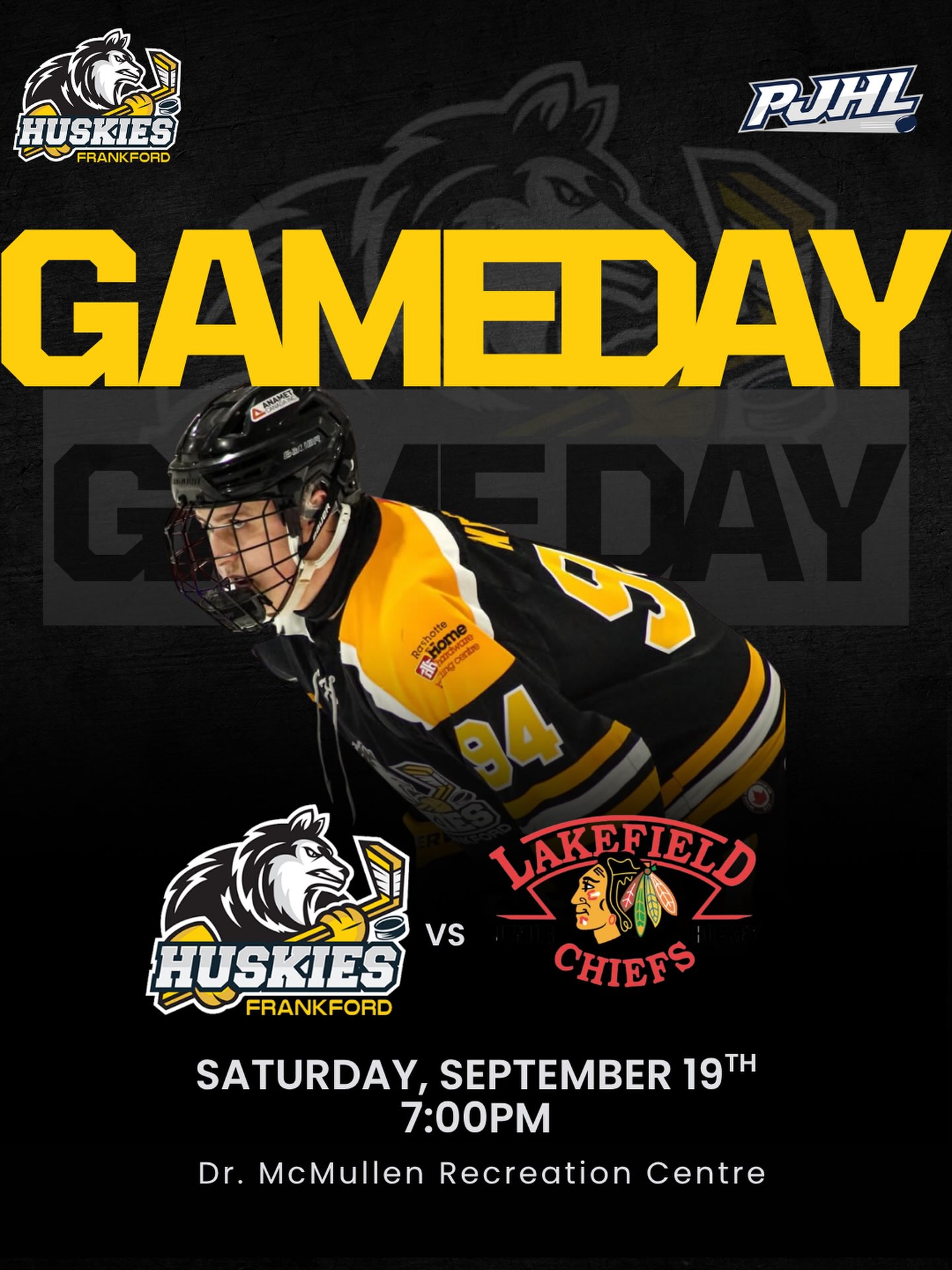 The Huskies are back at the Den tonight to take on the Lakefield Chiefs!