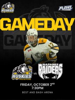 The Huskies head to Napanee tonight for their first game of the weekend!