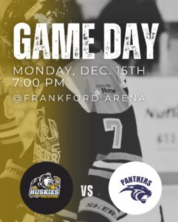 Huskies going up against the Panthers at home tonight 

7:00 PM Puck Drops, Be there! 

Pack the barn Frankford 🔥🔥