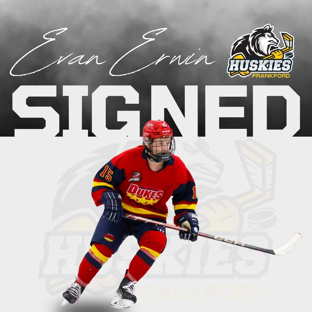 Welcome to the Den!

The Huskies are proud to announce the signing of Evan Erwin!

Erwin joins the Huskies after spending last season with the Wellington Dukes in the OJHL