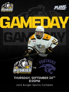 The Huskies are on the road to take on the Port Hope Panthers tonight at 8pm!